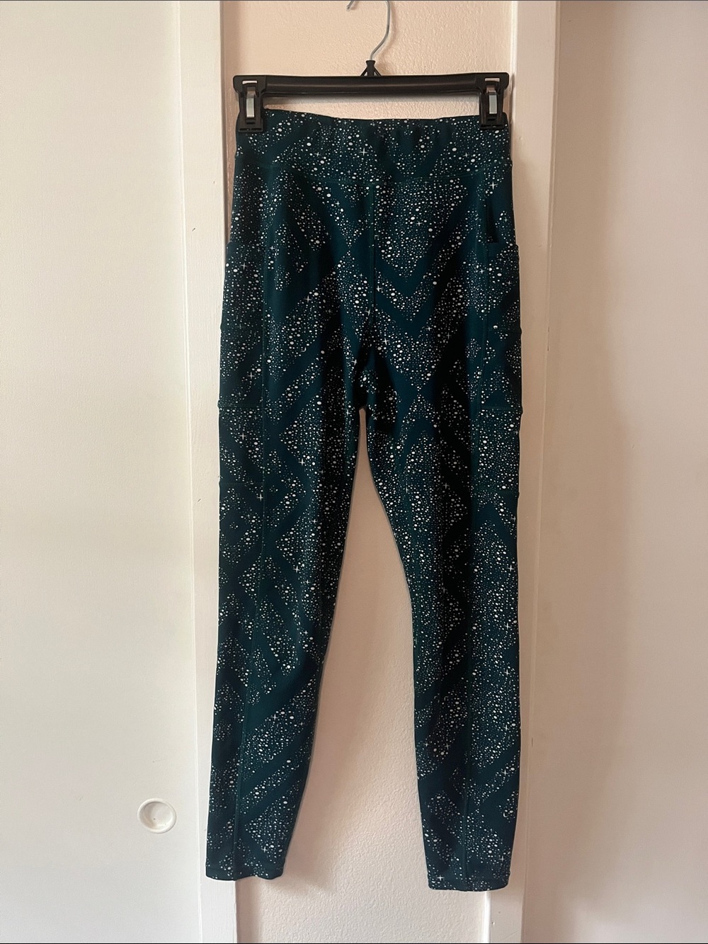 POP Fit Dark Teal Starfield Print Leggings
